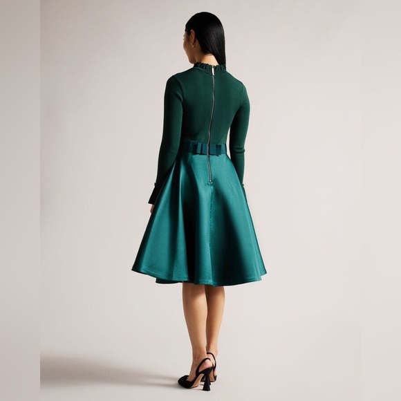Ted Baker London Knitted Frill Full Skirt Dress - Picture 5 of 12